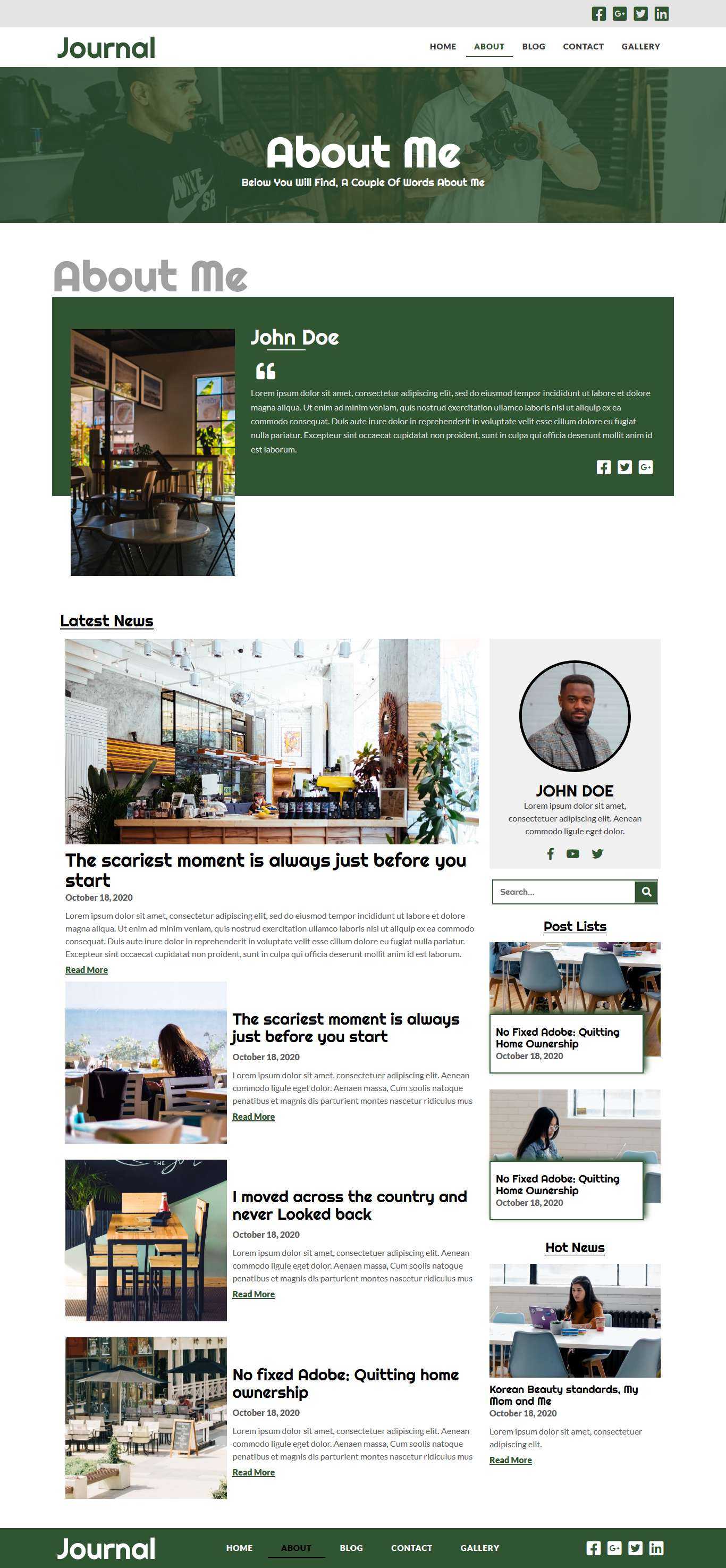 Journal Website. Post SitePad